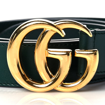 Gucci Plutone Calfskin Double G 30mm Belt 85 34 Verde 2 of 6