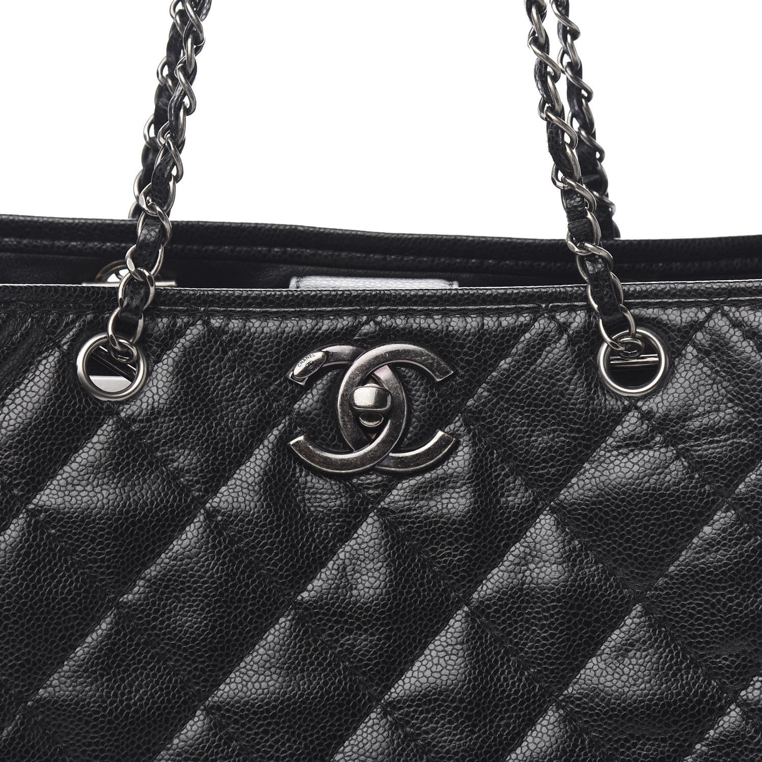 Chanel Caviar Medium Be Caviar Tote Black 9 of 9