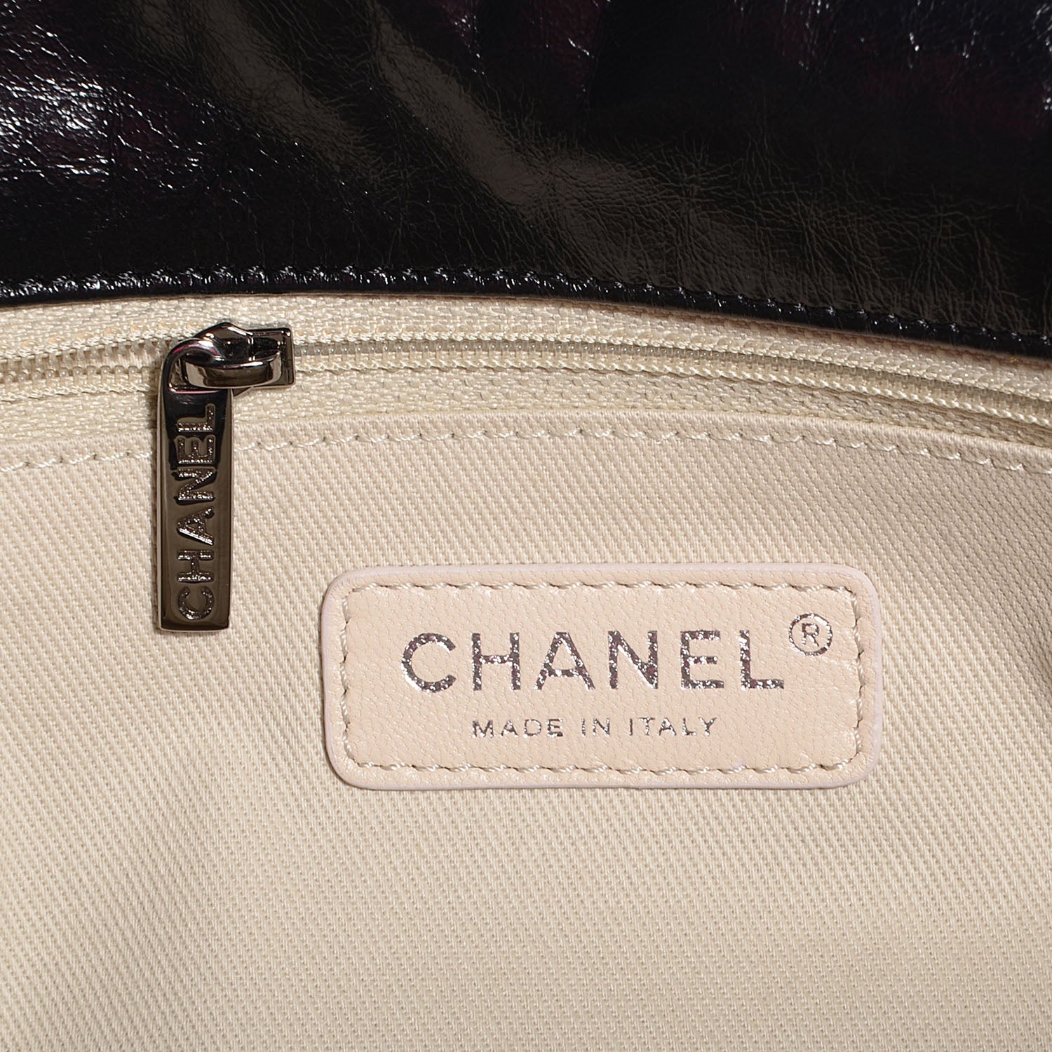 Chanel Glazed Goatskin Double Stitch Accordion Flap Black 6 of 7