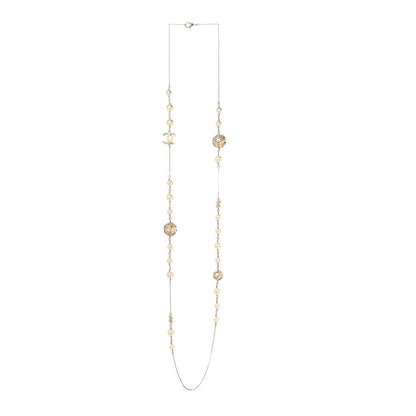 Chanel Pearl CC Long Necklace Gold 3 of 5