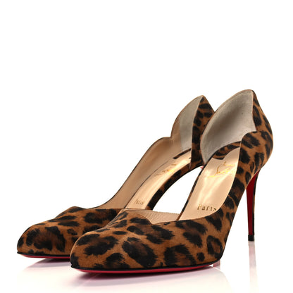 Christian Louboutin Veau Velours Kitty Round Chick 85 Pumps 41 Brown 7 of 27