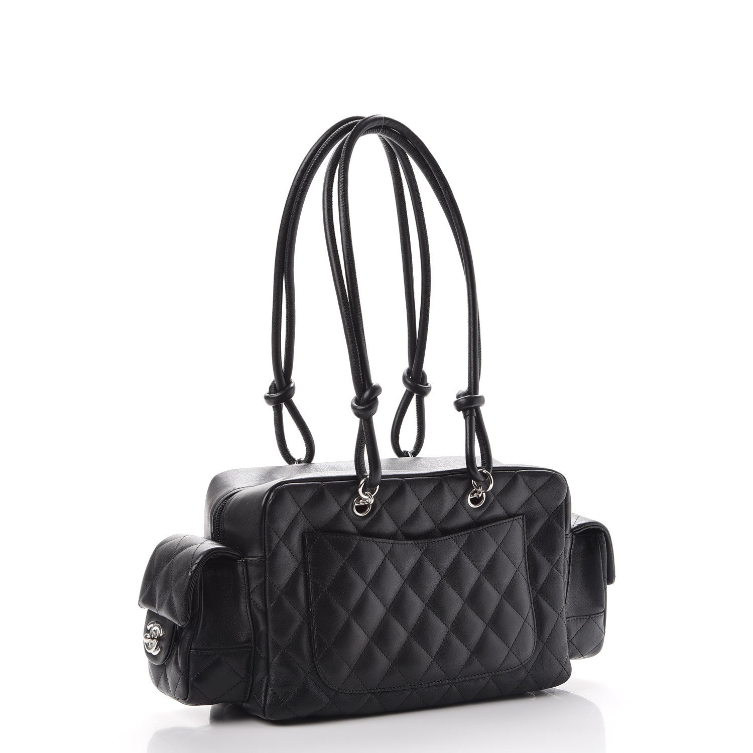 Chanel Calfskin Quilted Small Cambon Multipocket Reporter Black 3 of 7
