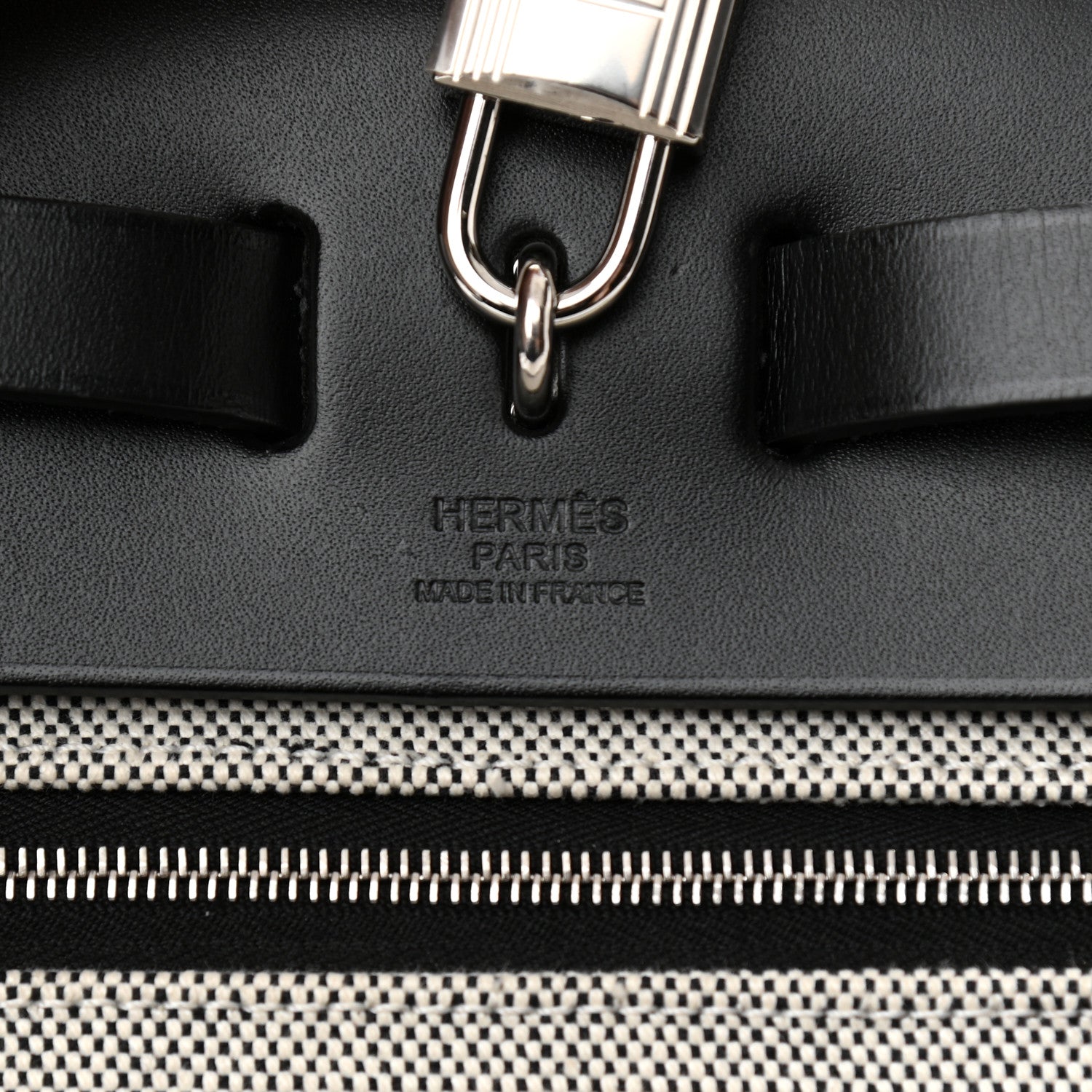 Hermes Toile H Berline Vache Hunter Herbag Zip PM 31 Black Ecru 7 of 13