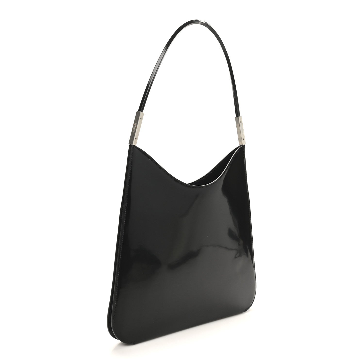 Saint Laurent Patent Calfskin Sadie Shoulder Bag Black 3 of 9