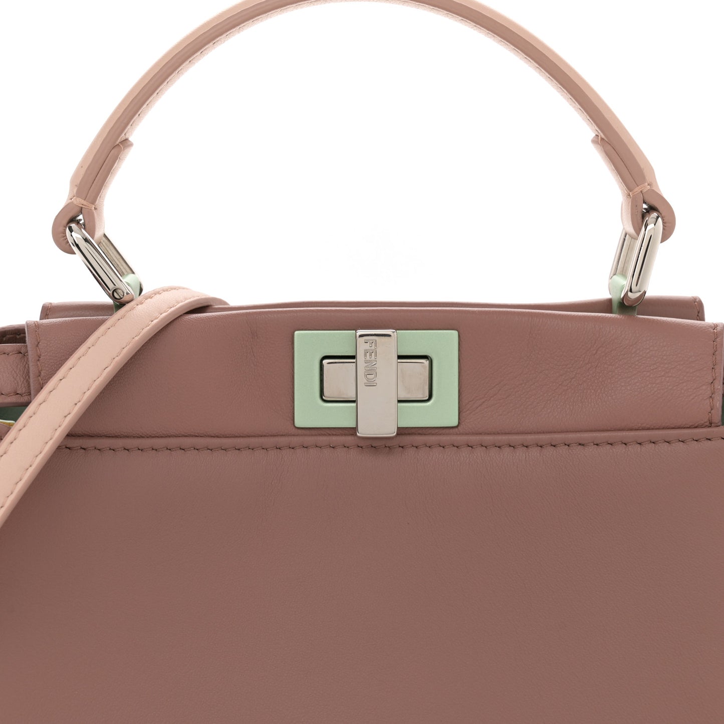 Nappa Colorblock Mini Peekaboo Iconic Satchel English Rose Plaster Oxigen