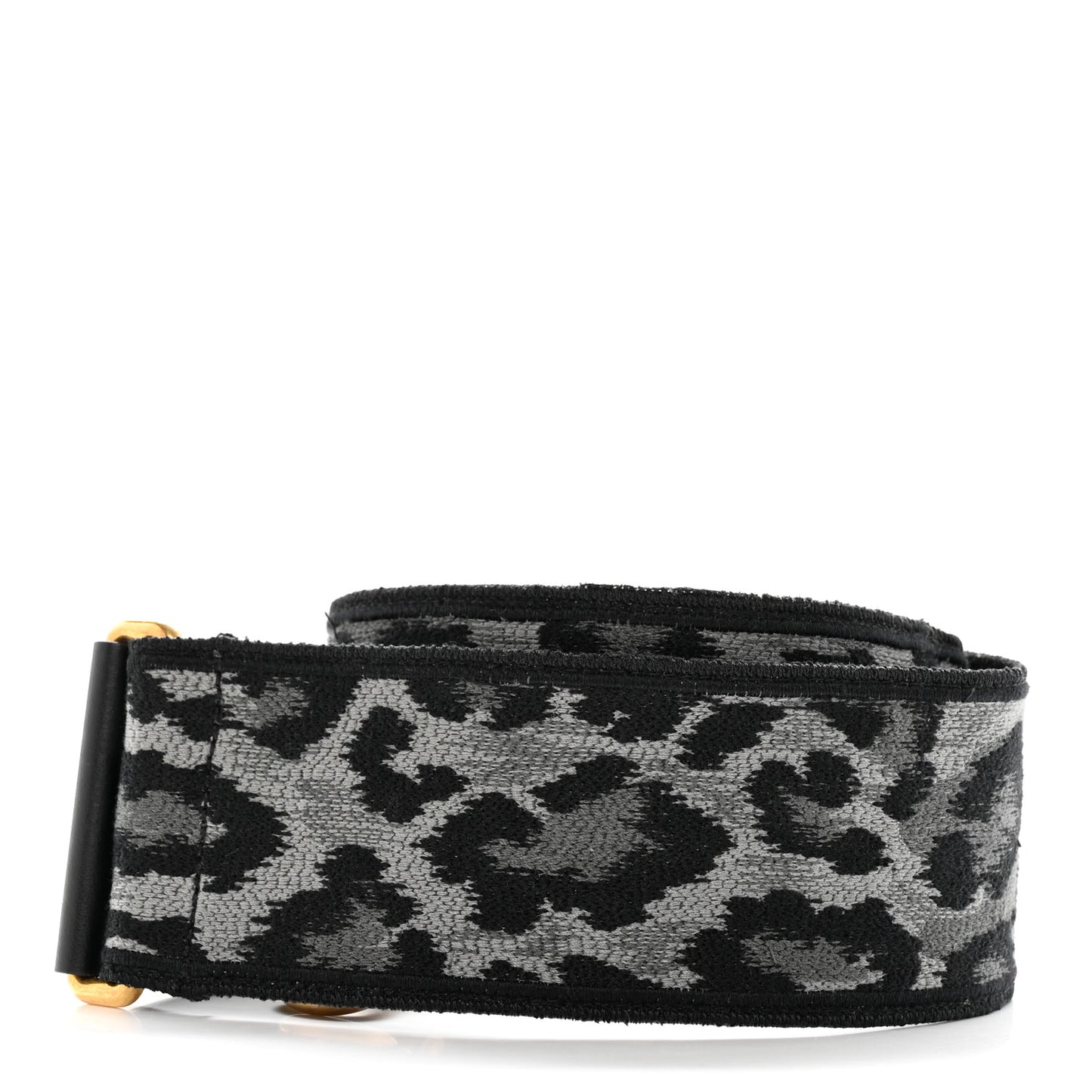 Canvas Mizza Embroidered Leopard Shoulder Strap Grey