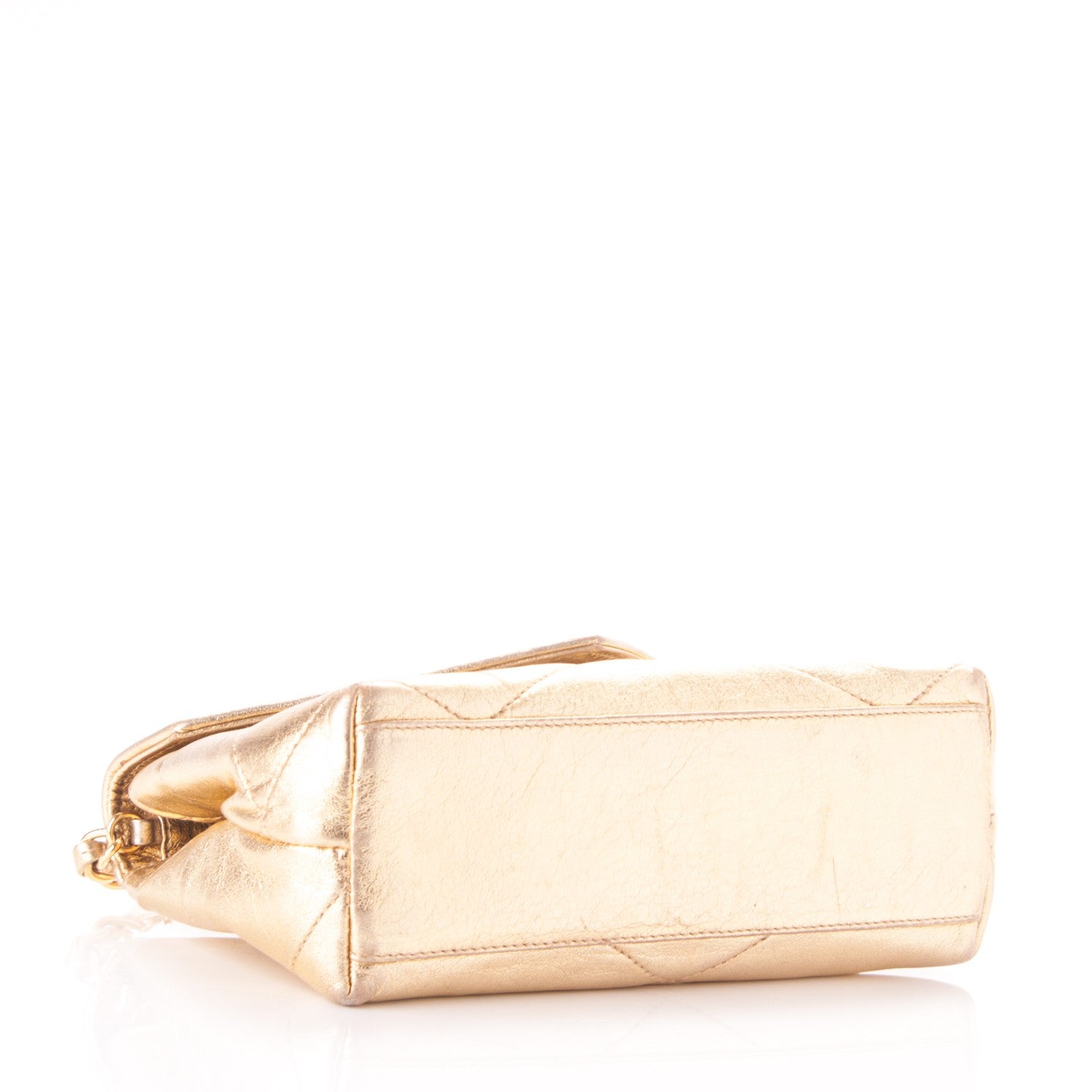 Chanel Metallic Lambskin Quilted Small Flap Gold 4 of 11