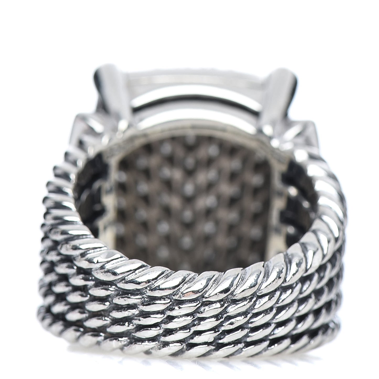 Sterling Silver Diamond 20mm Wheaton Ring 54 7