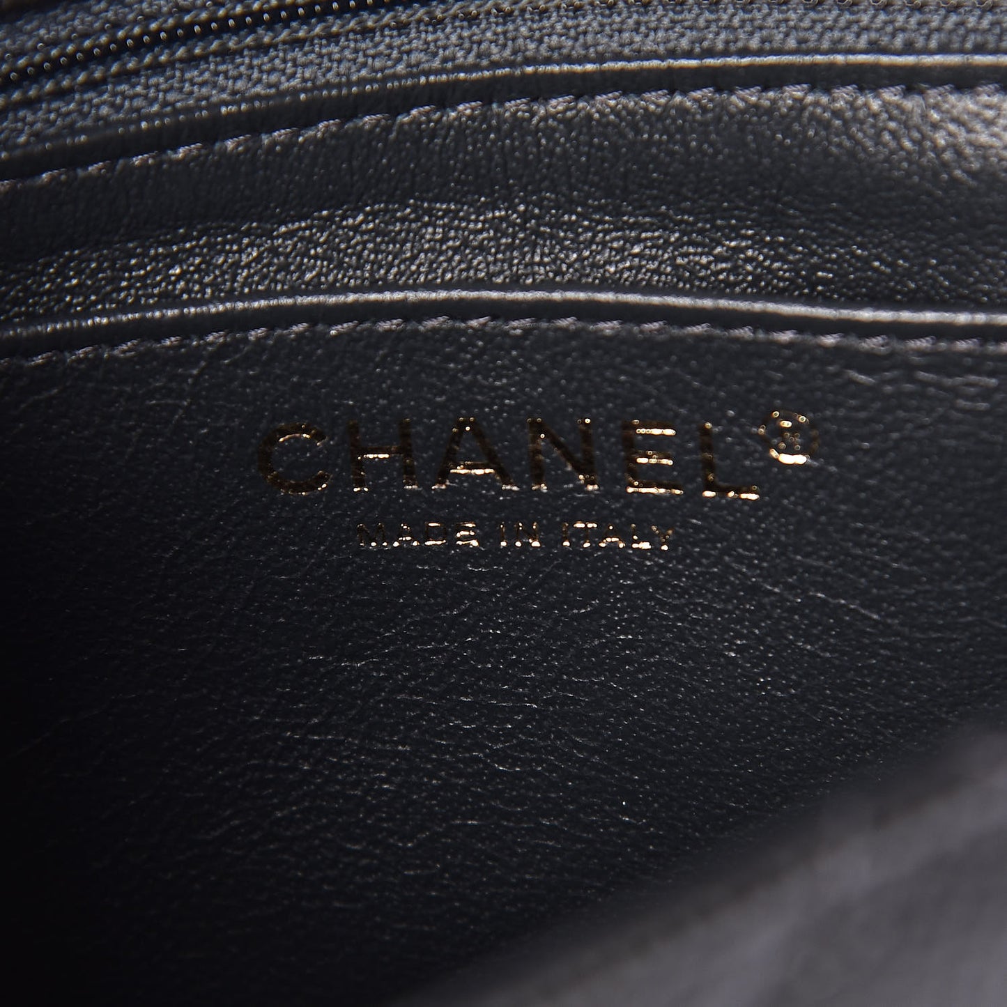 Caviar Quilted Mini Square Flap Dark Grey