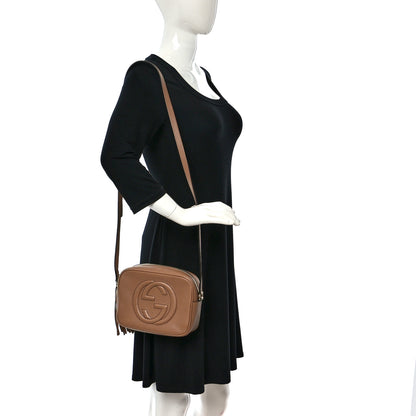 Gucci Pebbled Calfskin Small Soho Disco Bag Camelia 2 of 9