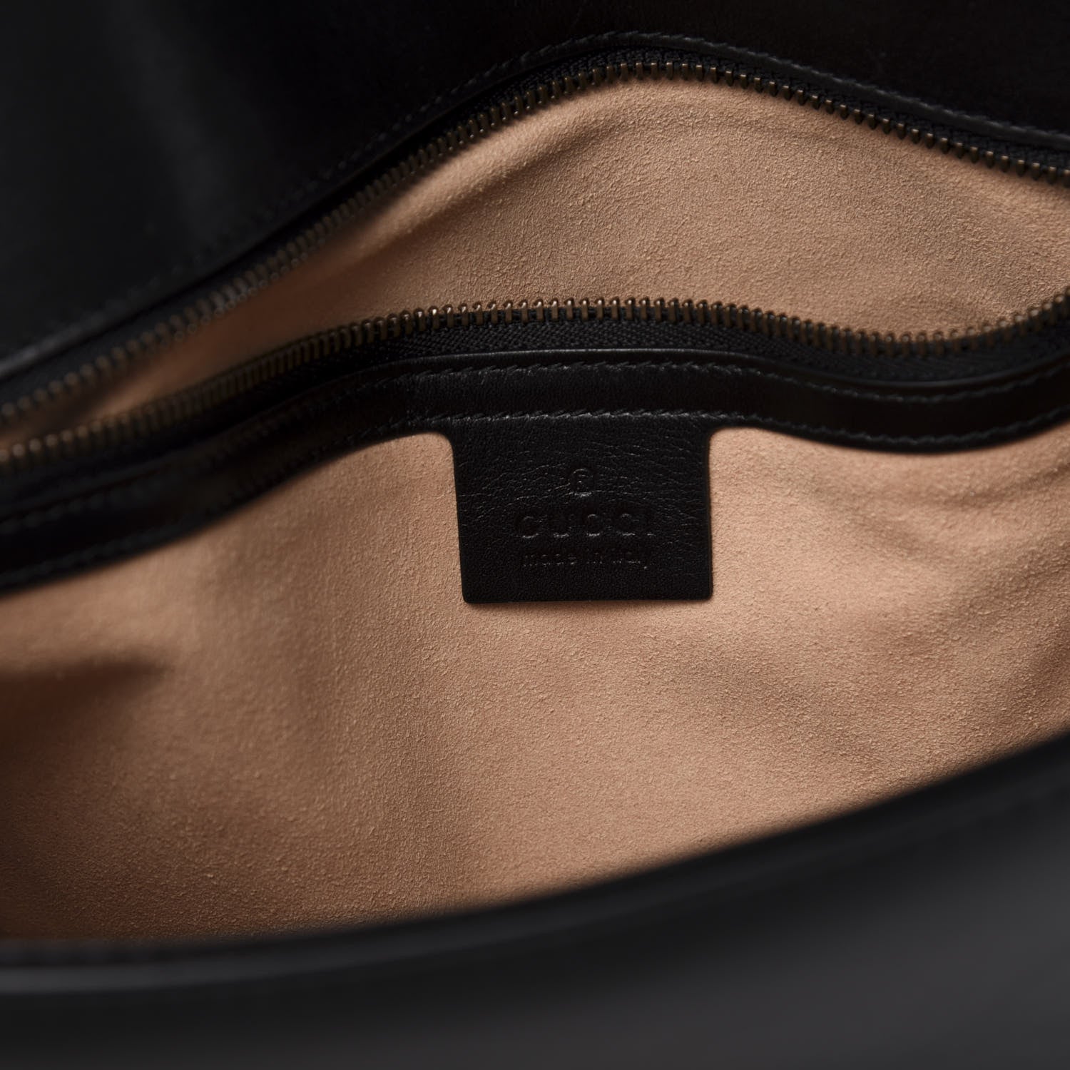 Gucci Calfskin Matelasse Medium GG Marmont Shoulder Bag Black 10 of 14