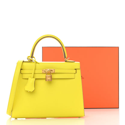 Hermes Epsom Kelly Sellier 25 Lime 14 of 14