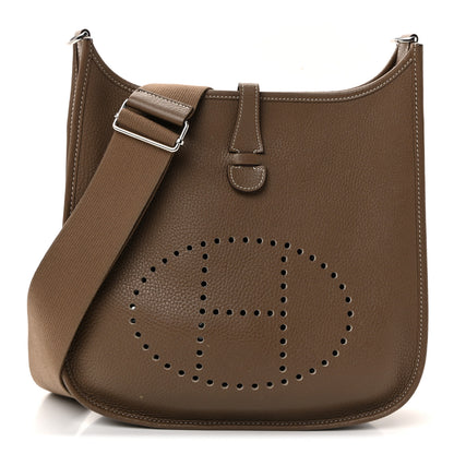 Hermes Taurillon Clemence Evelyne III PM Etoupe 1 of 12