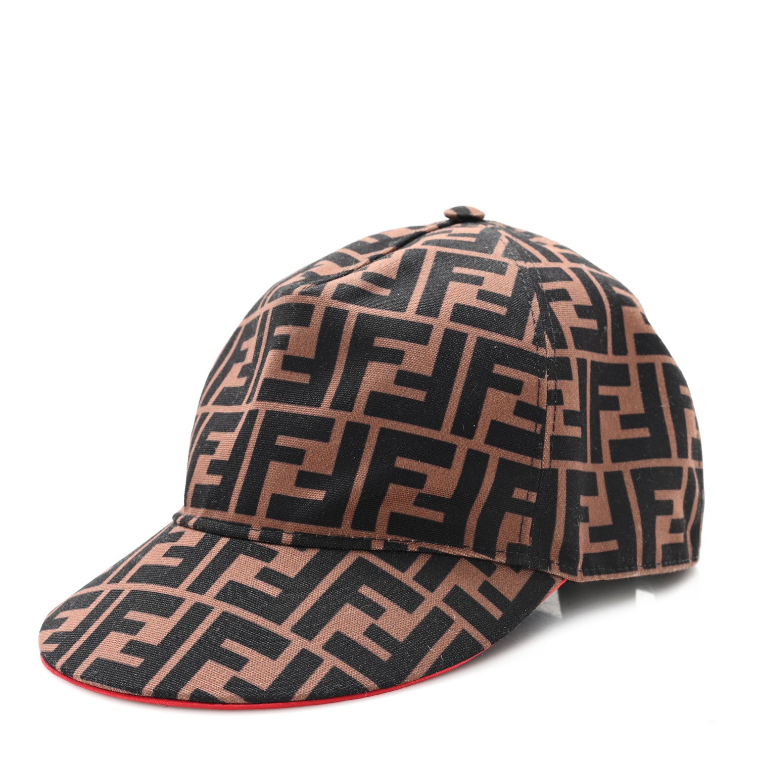 Fendi Canvas FF Reloaded Baseball Hat  Tobacco Red 1 of 8