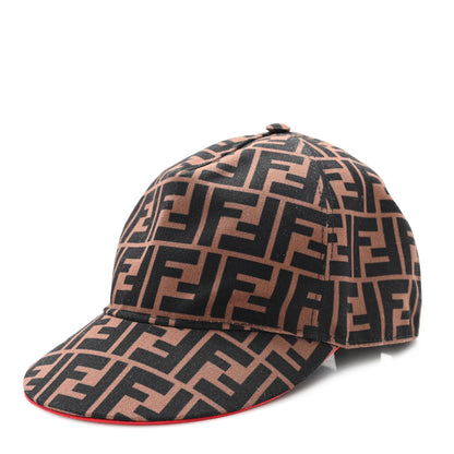 Fendi Canvas FF Reloaded Baseball Hat  Tobacco Red 1 of 8