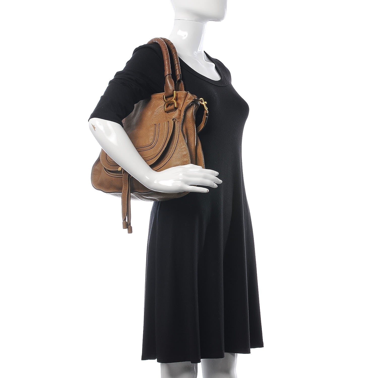 Chloe Calfskin Medium Marcie Satchel Nut 3 of 8