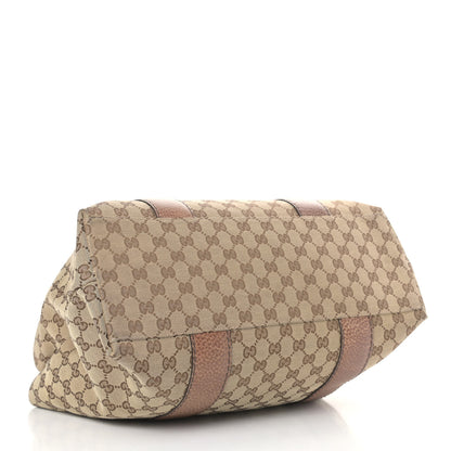 Gucci Monogram Medium Bamboo Bar Tote Brown 4 of 13