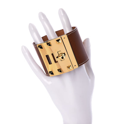 Hermes Barenia Kelly Extreme Dog Bracelet S Fauve 2 of 6