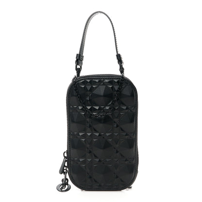 Christian Dior Calfskin Cannage Diamond Cannage Phone Holder Black 1 of 10
