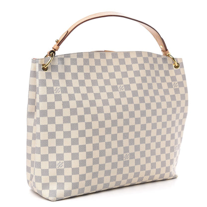 Louis Vuitton Damier Azur Graceful MM Rose Ballerine 3 of 13