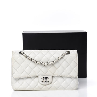 Chanel Caviar Quilted Medium Double Flap White 24 of 24