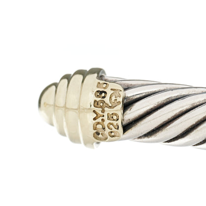 David Yurman Sterling Silver 14K Yellow Gold 5mm Cable Classics Bracelet 4 of 5