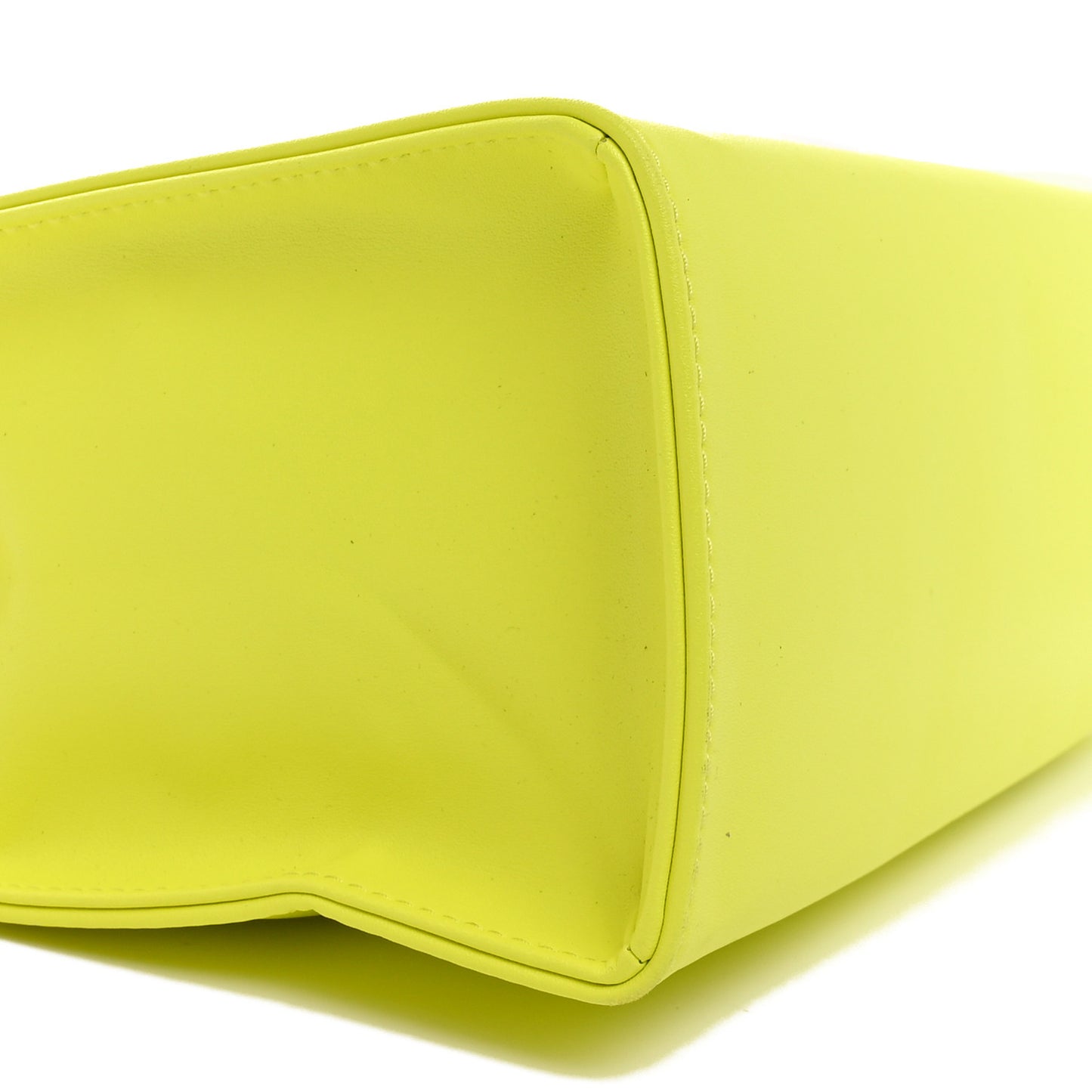 Vegan Leather Shmedium Shopping Bag Highlighter Yellow