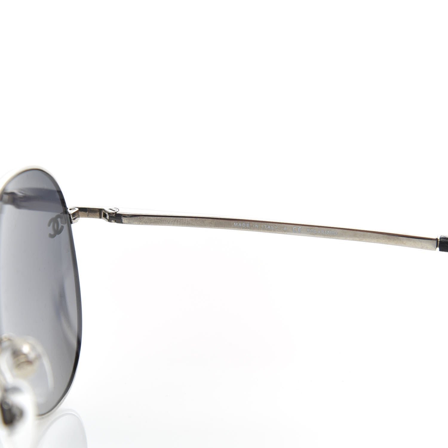 Chanel Polarized CC Aviator Sunglasses 4186-T-Q Silver 6 of 8