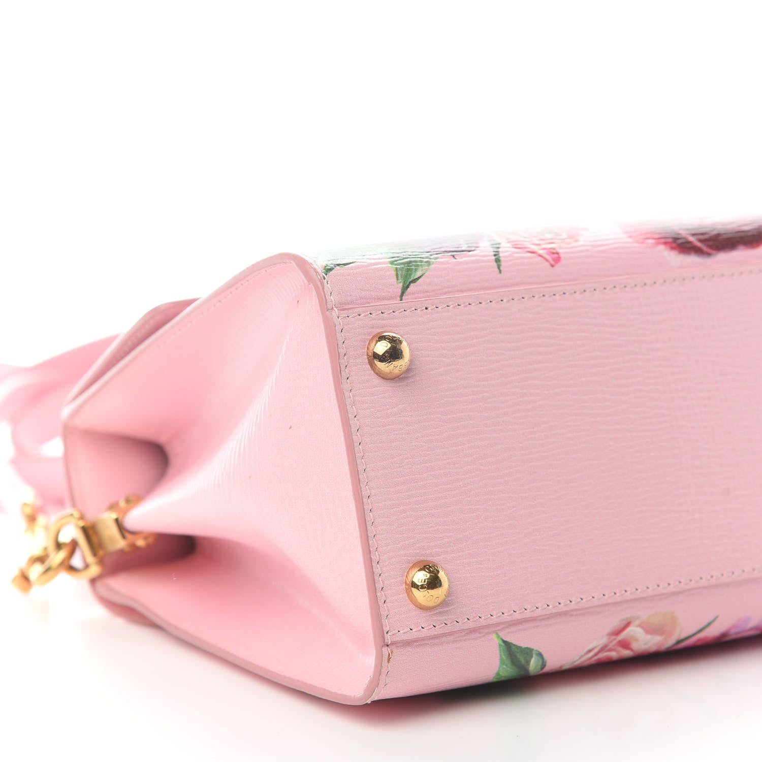 Dolce & Gabbana Vitello Peonie Printed Welcome Satchel Pink 8 of 9