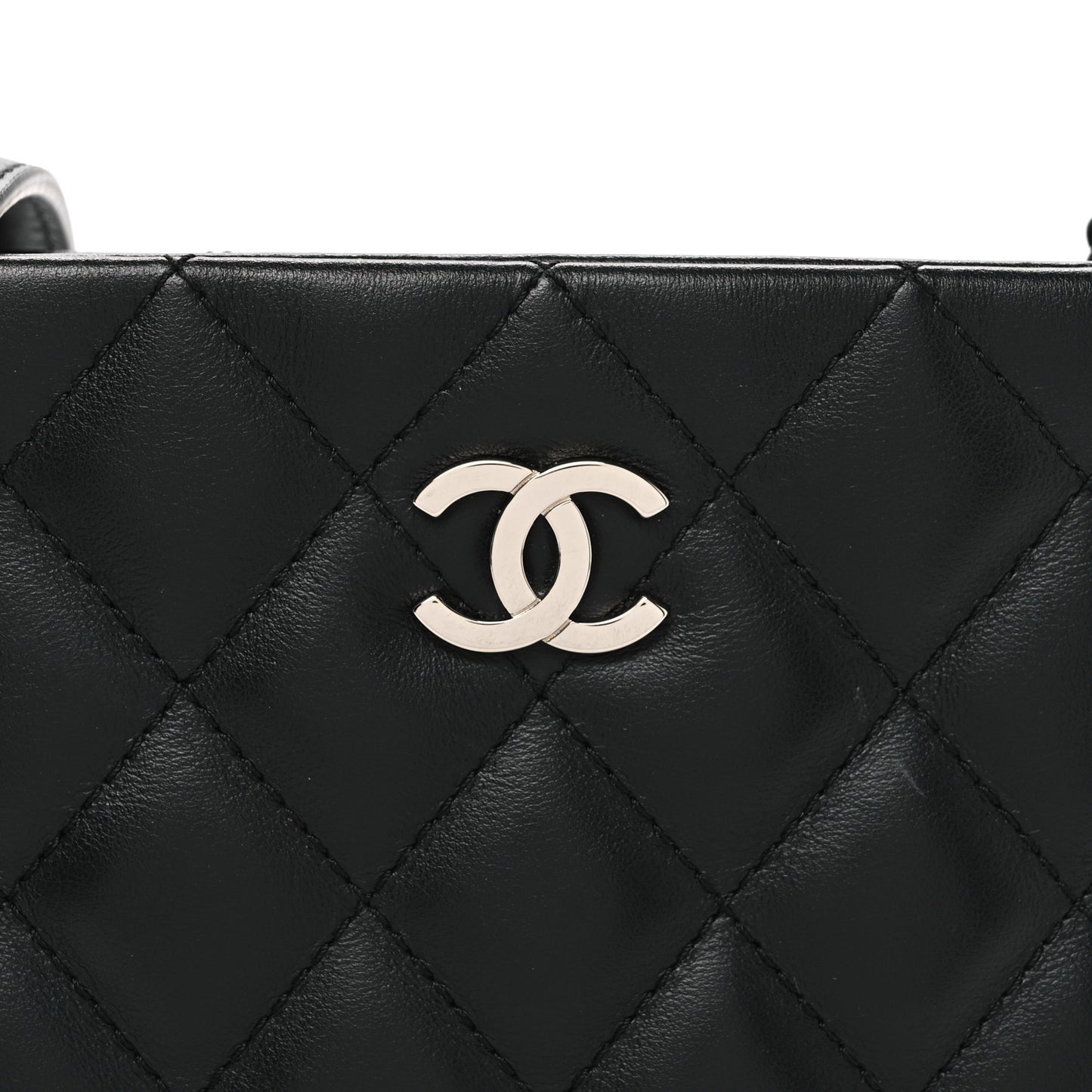 Lambskin Quilted Uniform Crossbody Bag Black