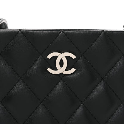 Chanel Lambskin Quilted Uniform Crossbody Bag Black 8 of 10