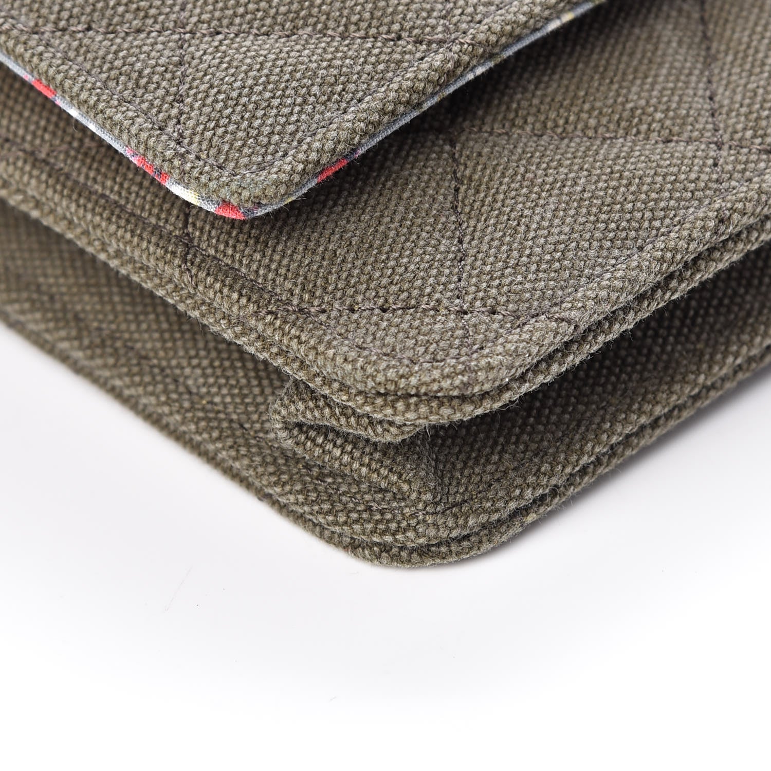 Chanel Canvas Quilted Coco Cuba Charms Wallet On Chain WOC Khaki 8 of 10
