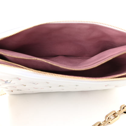 Louis Vuitton Lambskin Embossed Monogram LV Garden Coussin PM Cream 6 of 11