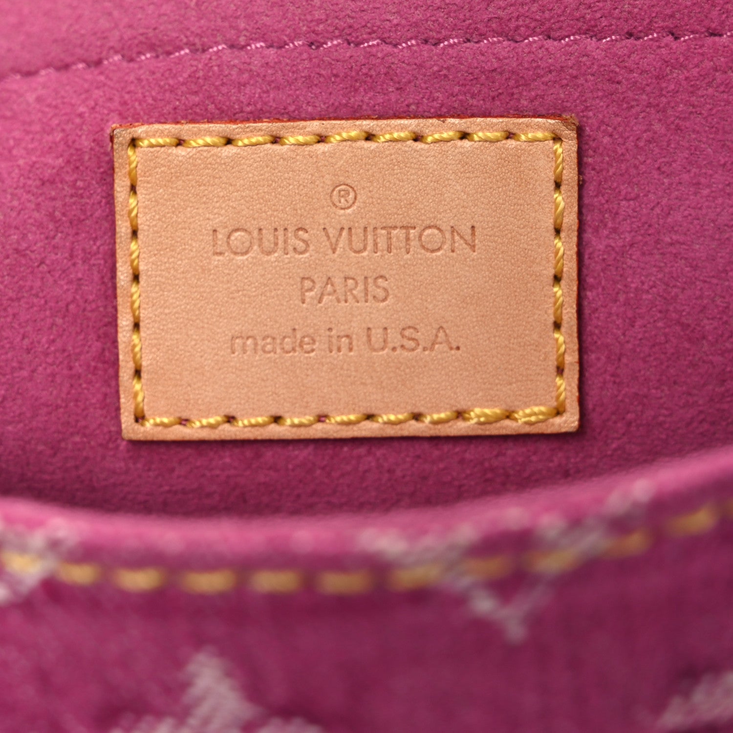 Louis Vuitton Monogram Denim Mini Pleaty Fuchsia 1904629