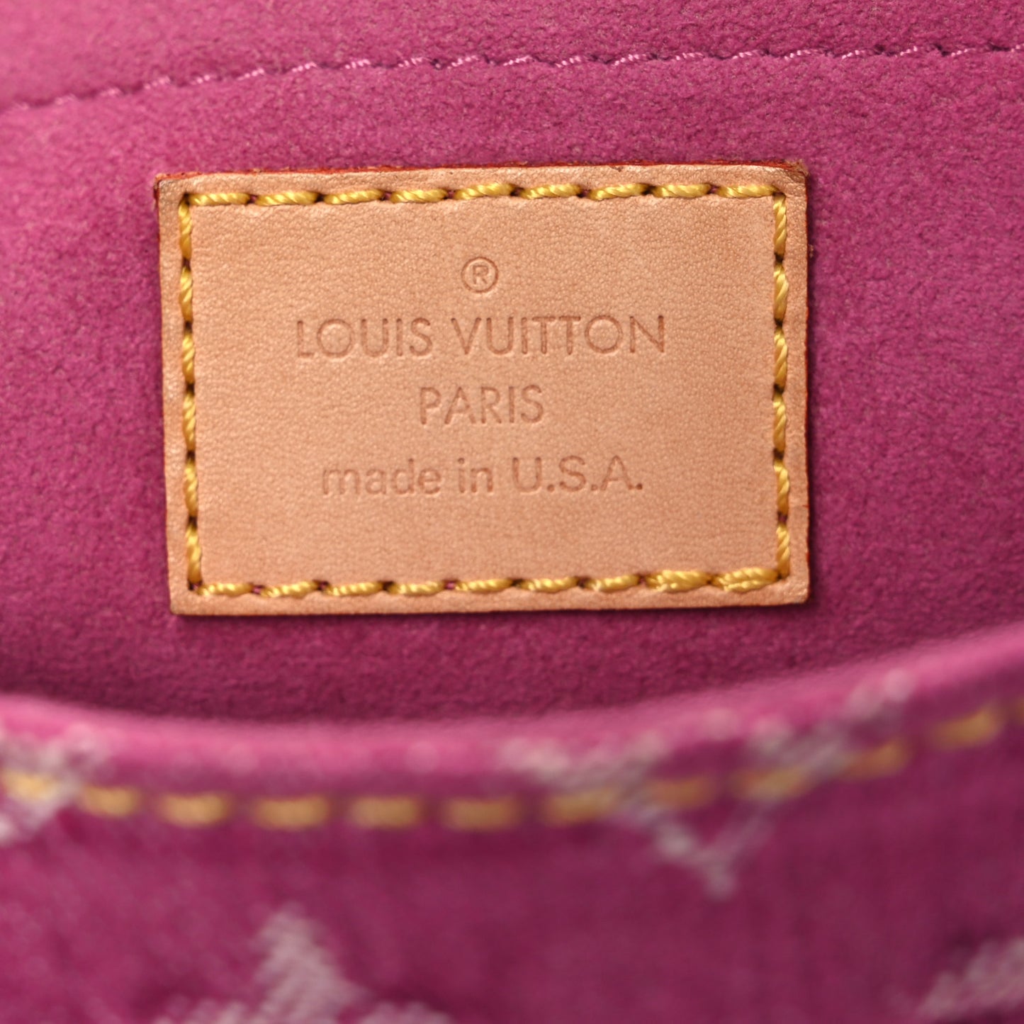 Monogram Denim Mini Pleaty Fuchsia