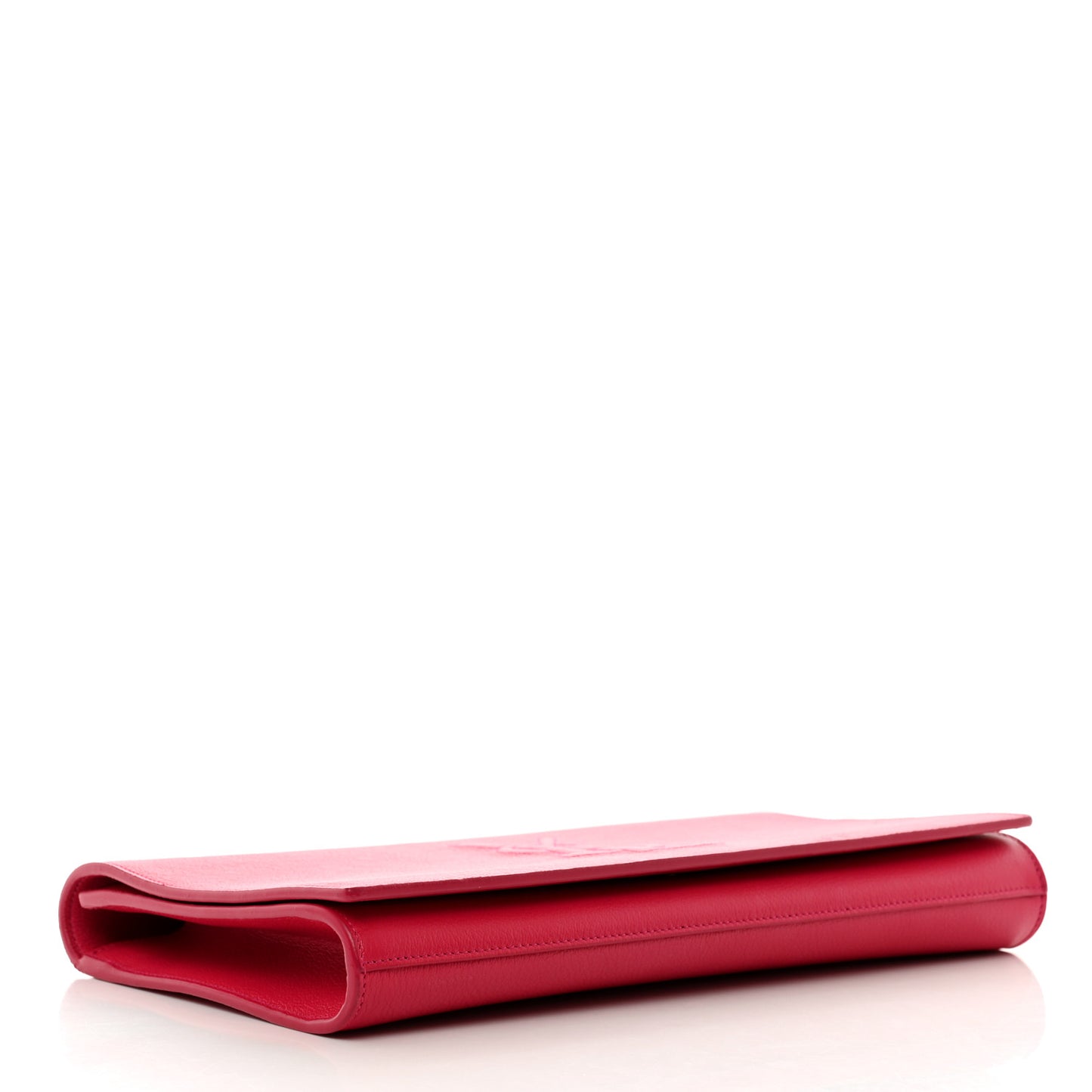 Calfskin Monogram Large Belle De Jour Clutch Lipstick Fuchsia