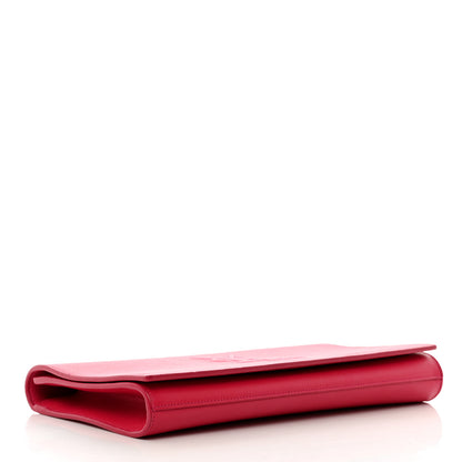 Saint Laurent Calfskin Monogram Large Belle De Jour Clutch Lipstick Fuchsia 4 of 9