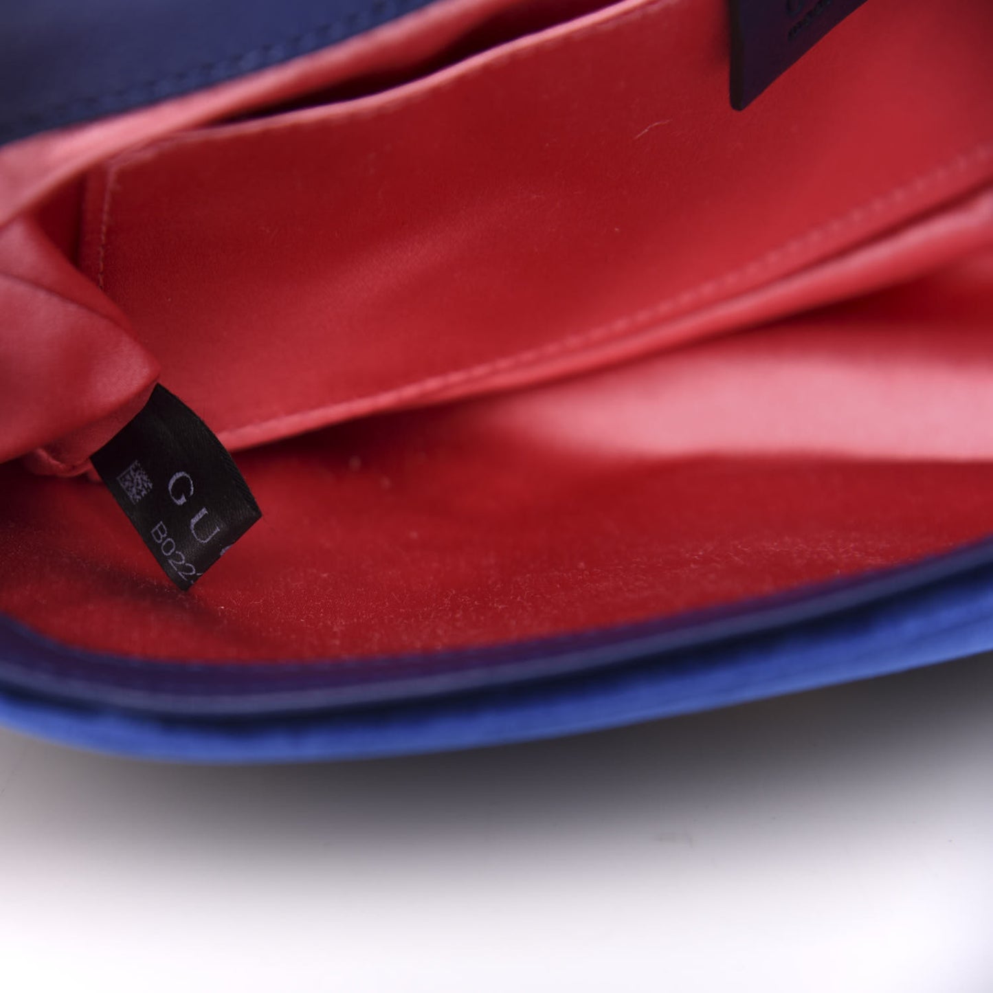 Velvet Matelasse Embroidered Mini GG Marmont Shoulder Bag Cobalt Blue