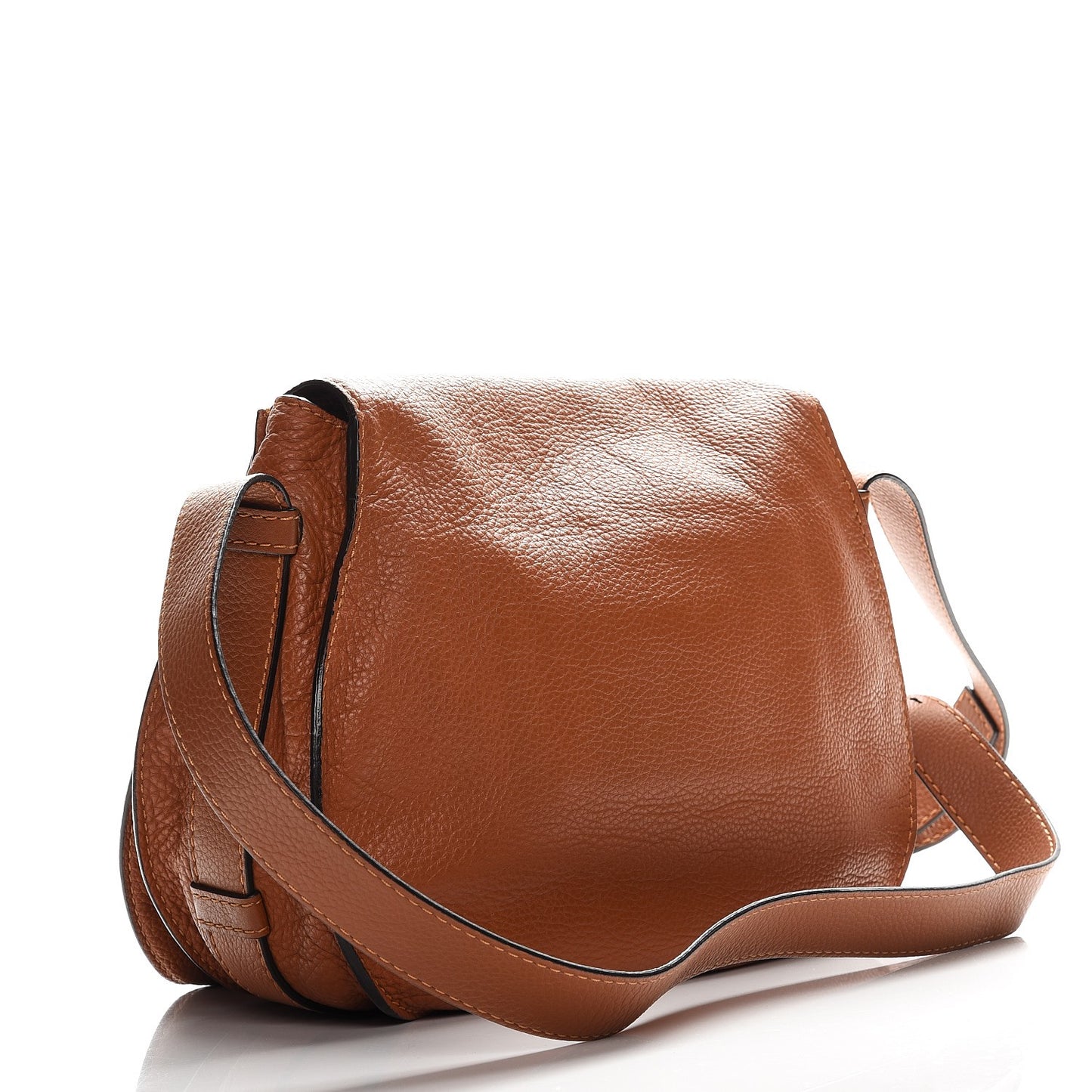 Calfskin Medium Marcie Round Crossbody Bag Tan