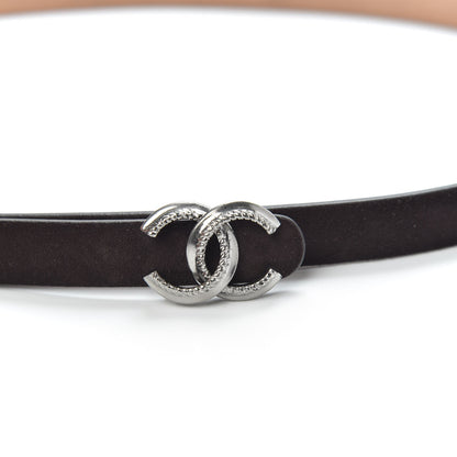 Chanel Suede CC Belt 95 38 Dark Brown 5 of 7