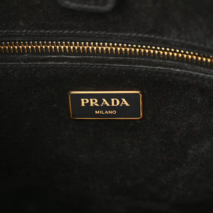 Prada Cavallino Leopard Print Twin Pocket Tote Miele Moro 6 of 11