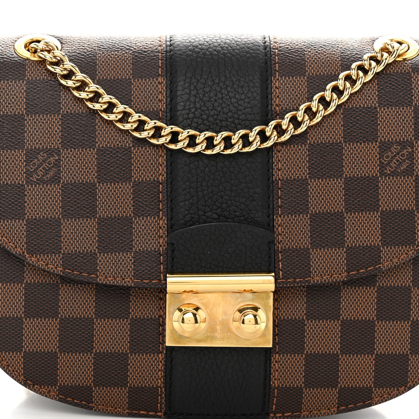 Damier Ebene Cuir Taurillon Wight Black
