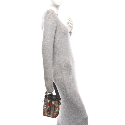Fendi Kuban Canvas Vitello King F is Fendi FF Embroidered Mini Mon Tresor Bucket Bag Tartufo Ebano Multicolor 2 of 10
