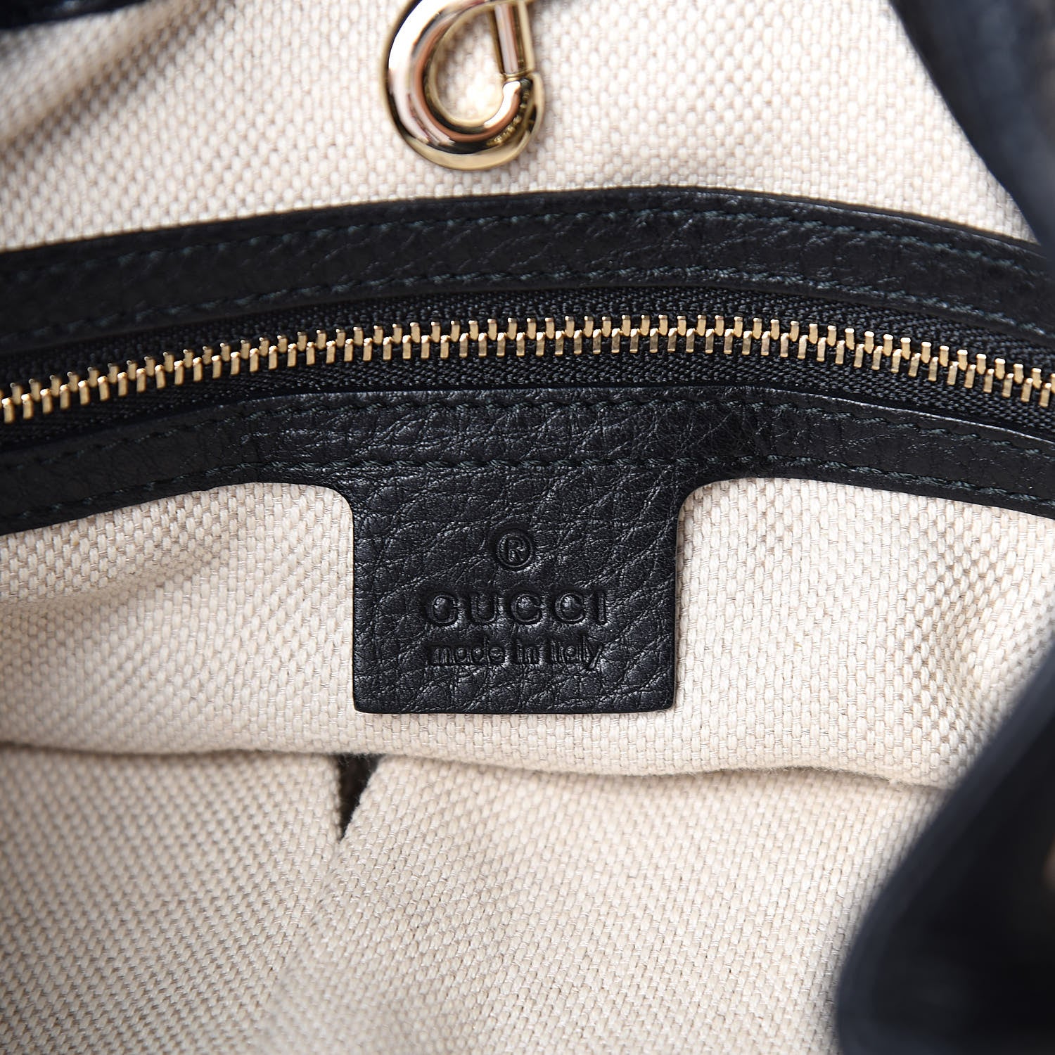 Gucci Pebbled Calfskin Medium Soho Chain Shoulder Bag Black 6 of 10