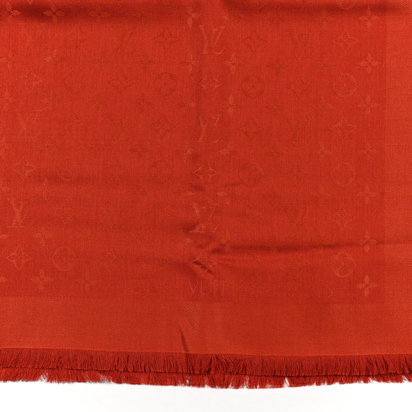 Silk Wool Monogram Shawl  Orient