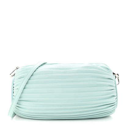 Loewe Lambskin Pleated Bracelet Pouch Shoulder Bag Blue Iceberg 1 of 9