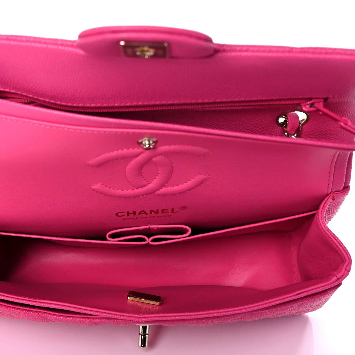 Chanel Caviar Quilted Small Double Flap Dark Pink 4 of 10