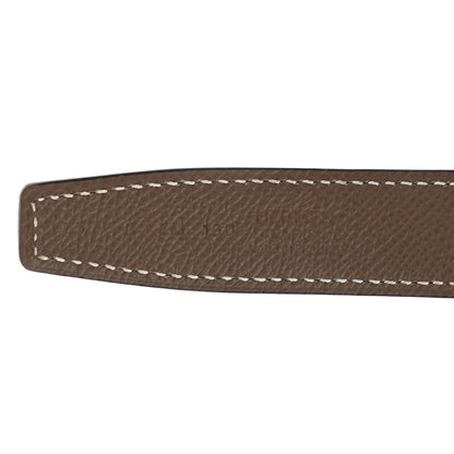 Hermes Swift Epsom 24mm Belt Strap 75 Black Etoupe 3 of 7