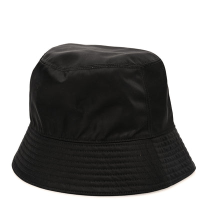Prada Re-Nylon Metal Triangle Logo Womens Bucket Hat M Black 4 of 8