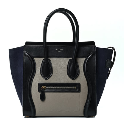 Celine Elephant Calfskin Suede Micro Tri-Color Luggage Sand 1 of 4